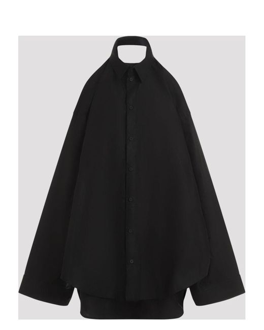 ワンピース Balenciaga Black Suspended Shirt Effect Dress Balenciaga Suspended Shirt Effect Dress in Black | Lyst