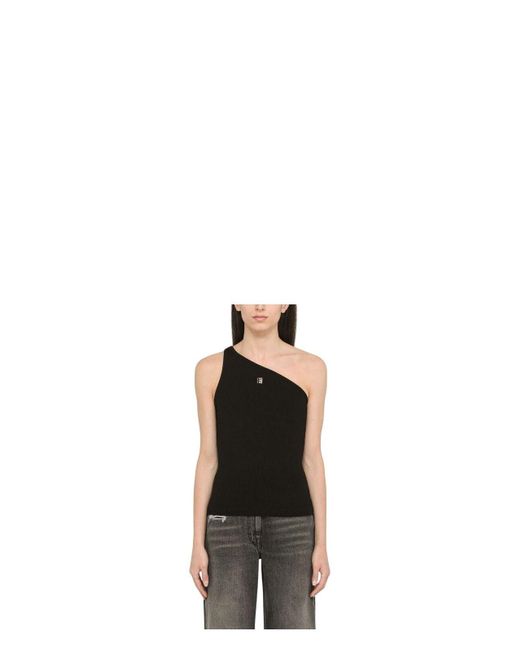 Givenchy Black Stretch Viscose Blend Top