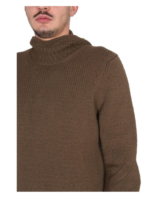 Bottega Veneta Brown Textured Jersey With Hood for men