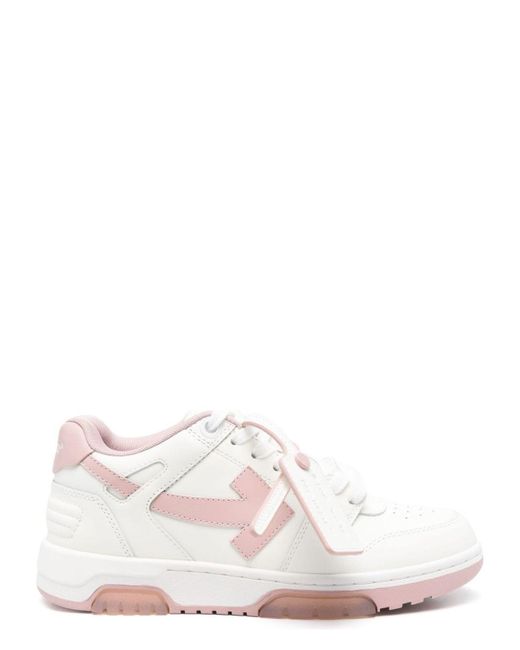 Off-White c/o Virgil Abloh White Elegant Leather Sneakers