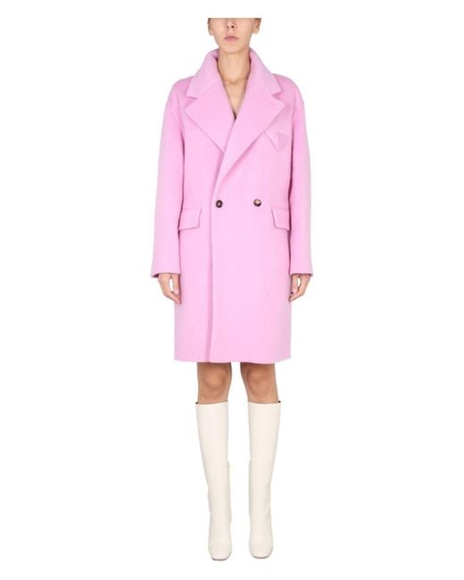 Bottega Veneta Pink Doubleface Coat