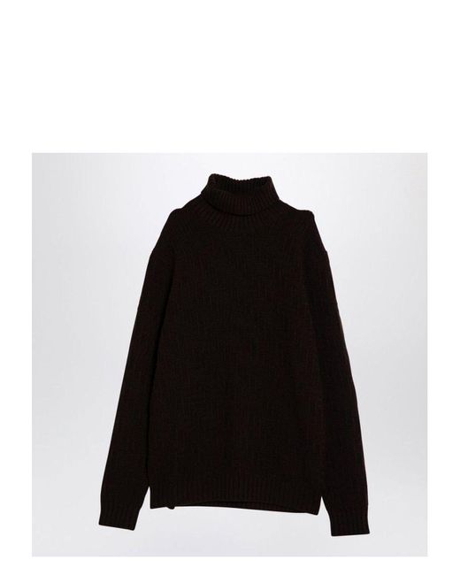 Prada Black Cashmere Blend Turtleneck Sweater for men