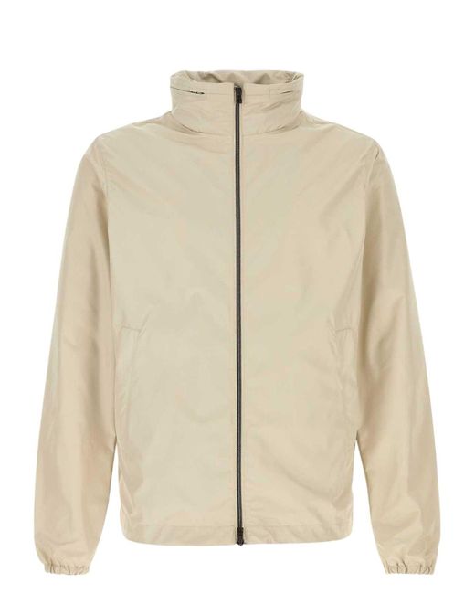 Herno Natural Sand Polyester Jacket for men
