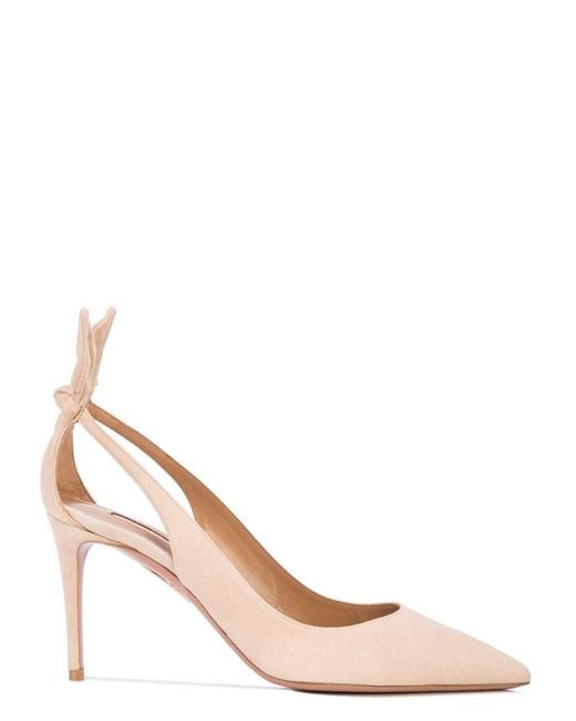 Aquazzura Pink Bow Tie Pump 85