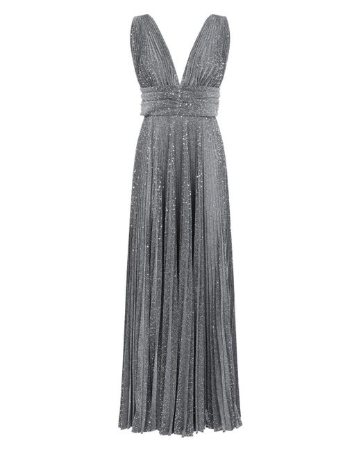 Dolce & Gabbana Gray Plisse Soleil Dress