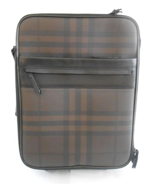 Burberry Gray Trolley Suitcase for men
