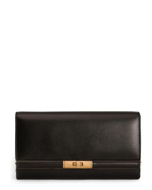 Dolce & Gabbana Black Marlene Leather Wallet Bag