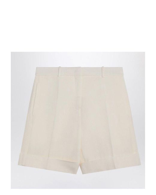 Jil Sander White Ivory Bermuda Shorts