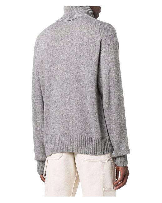 Off-White c/o Virgil Abloh Gray Basic Knit Turtleneck Sweater for men