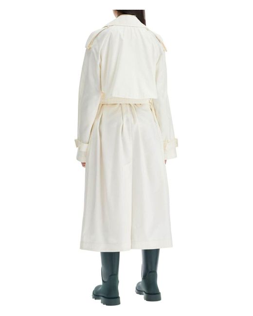 BURBERRY IVORY GABARDINE TRENCH COAT White Cotton Gabardine BURBERRY IVORY GABARDINE TRENCH COAT White Cotton Gabardine