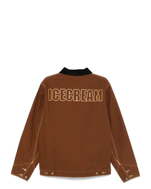 BBCICECREAM Brown Canvas Workwear Jacket for men
