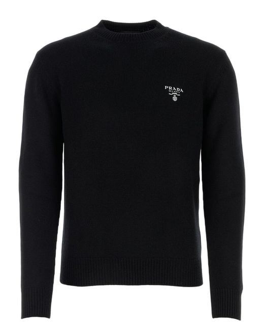 Prada Black Cashmere Sweater for men