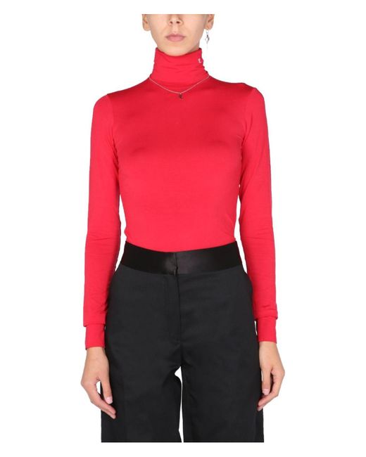 Raf Simons Red Turtle Neck Sweater