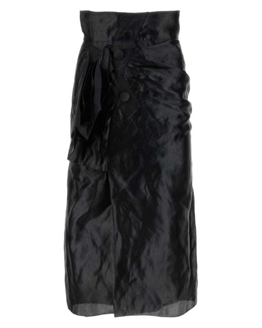 スカート MAISON MARGIELA Black Jersey Skirt Maison Margiela Jersey Skirt in Black | Lyst