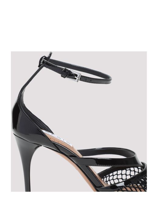 Alaïa Black Fishnet Tong 90 Sandals