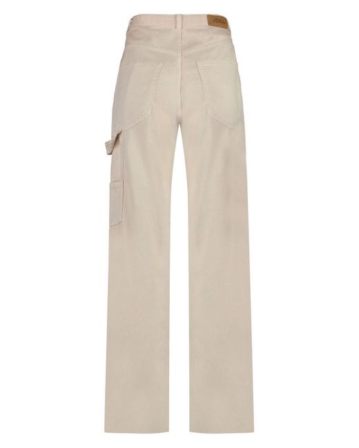 Isabel Marant Natural Bymara Cargo Trousers