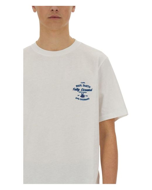 Paul Smith Gray Espresso Bar Print T-Shirt for men