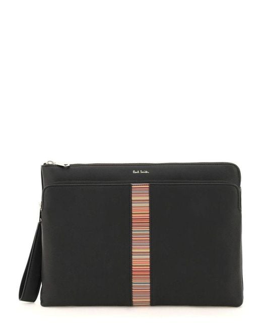 Paul Smith Black Leather Document Bag for men