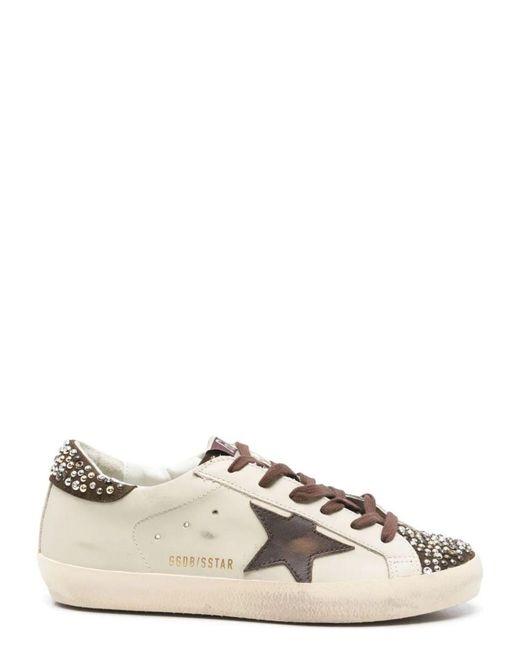 Golden Goose Deluxe Brand Natural Super Star Leather Upper And Star S Sneaker