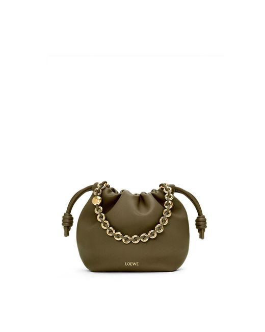 Loewe Green Flamenco Drawstring Mini Bag