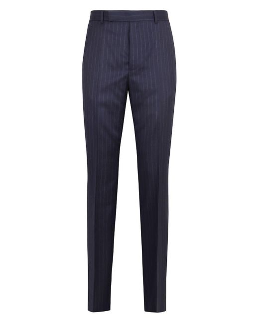 Givenchy Blue Embroidered Wool Pant
