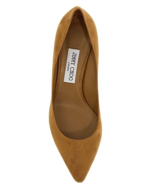 Jimmy Choo Brown Suede Romy 60 Pumps