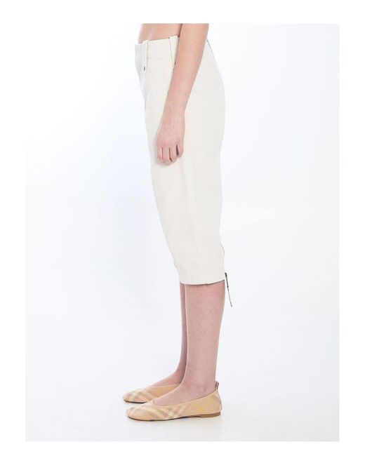 Burberry White Capri Pants