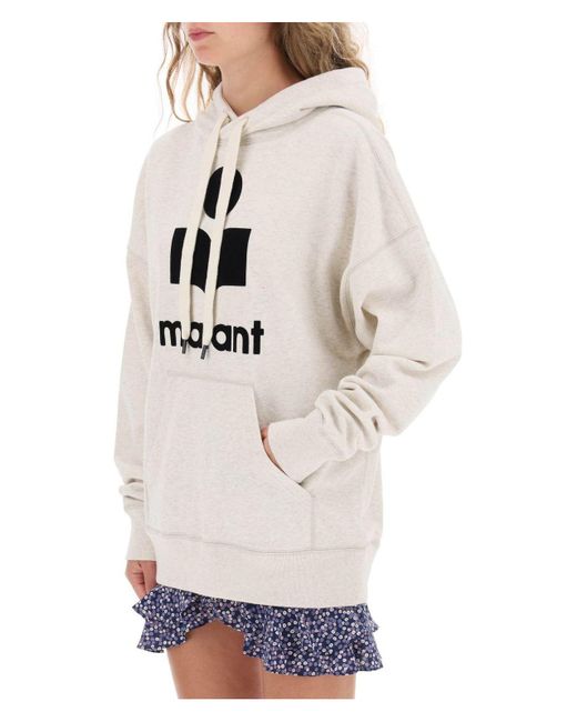 Isabel Marant White Pocket Logo Hoodie