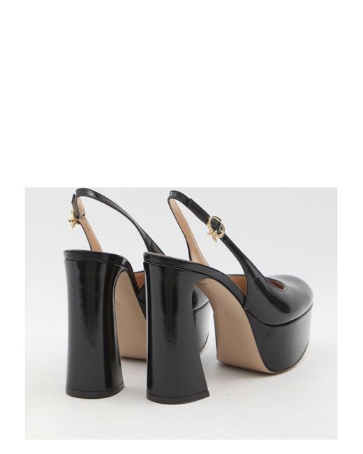 Gianvito Rossi White Bessie Slingback Pumps