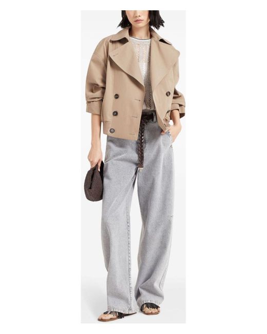 Brunello Cucinelli Natural Dazzling Crewneck Jumper Sweater