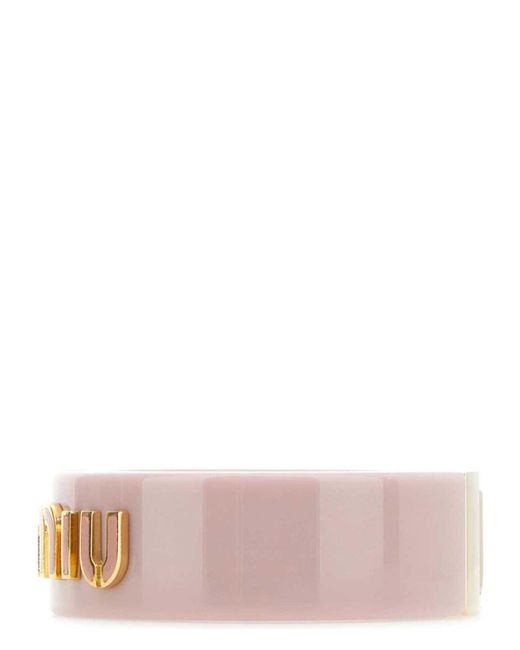 Miu Miu Pink Plexiglass Bracelet
