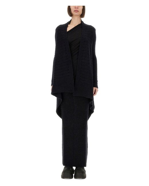 Rick Owens Black Knitted Cardigan