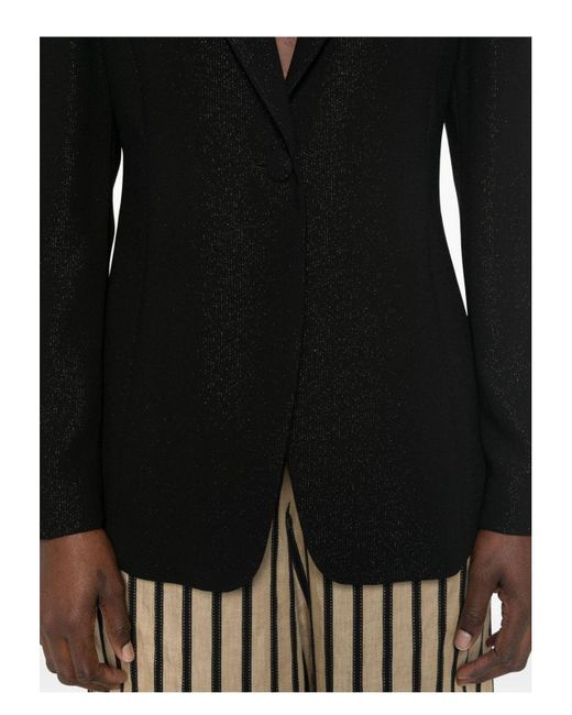Emporio Armani Tailored Jacket Single Block Check Jacquard