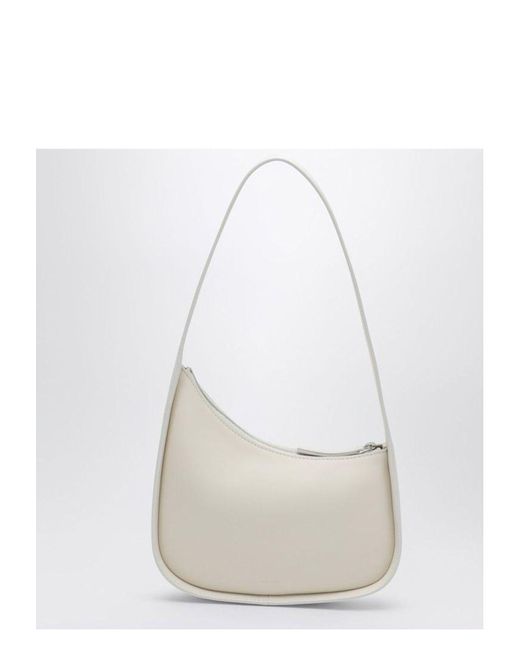 The Row White Ivory Half Moon Bag