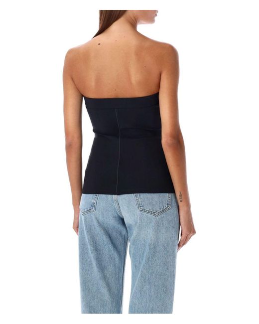 Coperni Blue Open Back Top Bustier