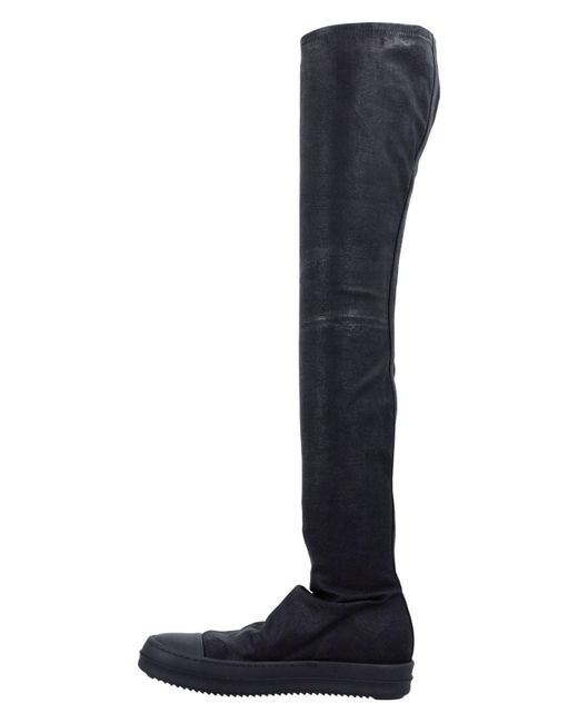 Rick Owens Blue High Sock Sneaks Sneaker