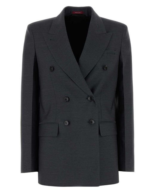 Gucci Black Graphite Wool Blazer