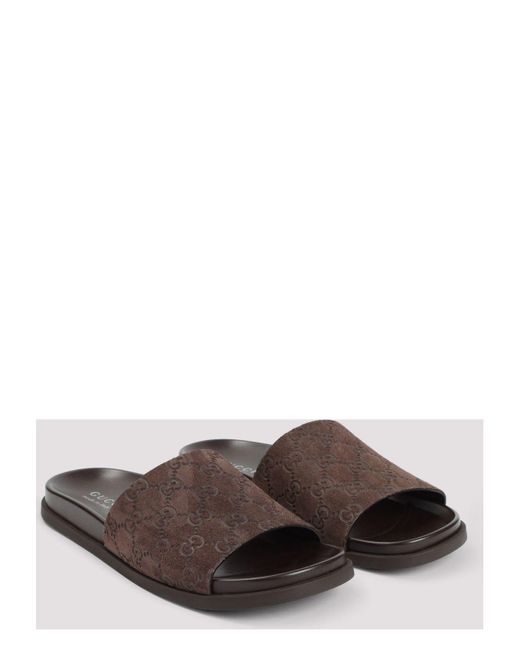 Gucci Brown Rhein Open Sandals for men