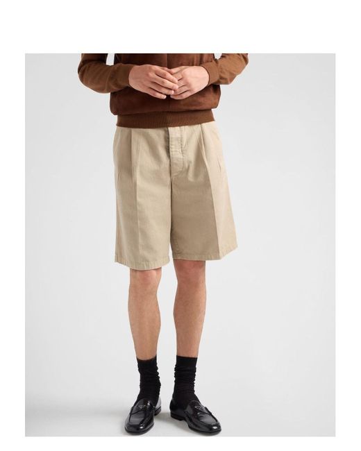 Prada White Cotton Pants for men