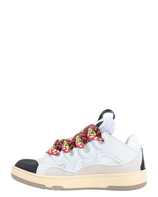Lanvin White Curb Sneakers