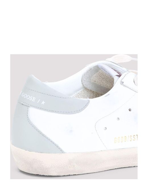 Golden Goose Deluxe Brand White Platinum/ Super-Star Low-Top Sneaker