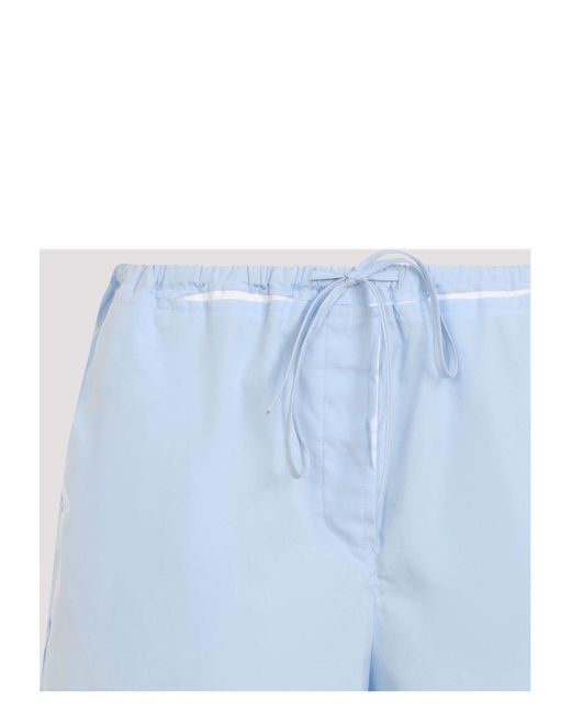 Miu Miu Blue Cotton Shorts