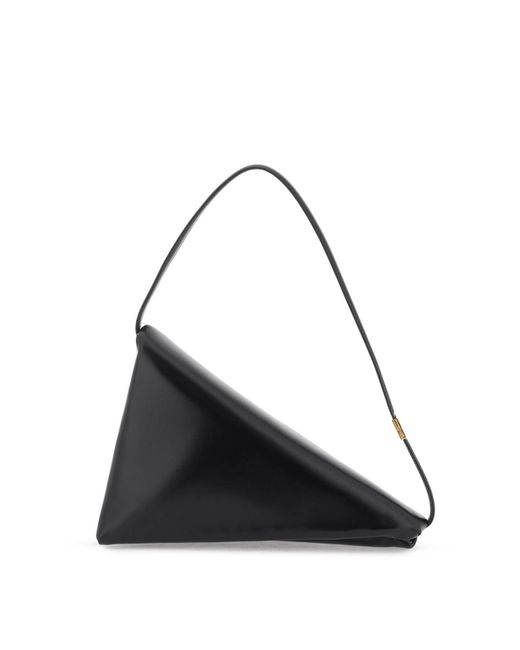 Navy Triangular Small Leather Bag – Cariads Clothing