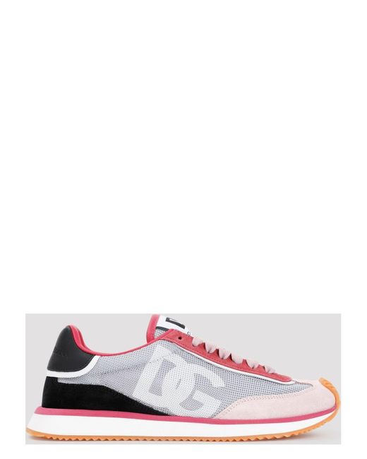 Dolce & Gabbana Pink Dg Cushion Low-Top Sneakers