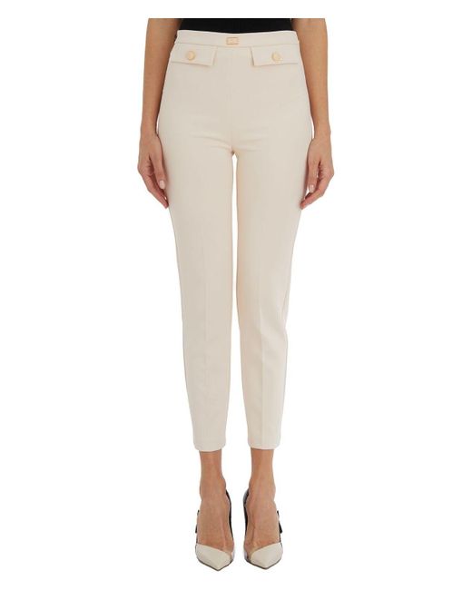 Elisabetta Franchi Natural Pantalone Cropped