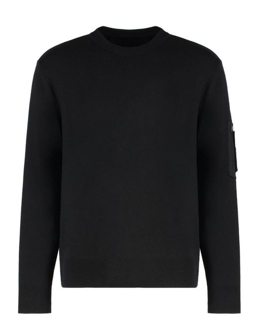Givenchy Black Crew-Neck Wool Sweater for men