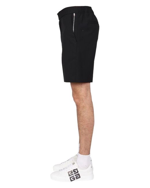 Givenchy Blue Logo Bar Bermuda Shorts for men