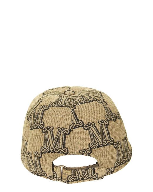 Max Mara Capy - Baseball Cap In Jacquard Fabric in Natural | Lyst