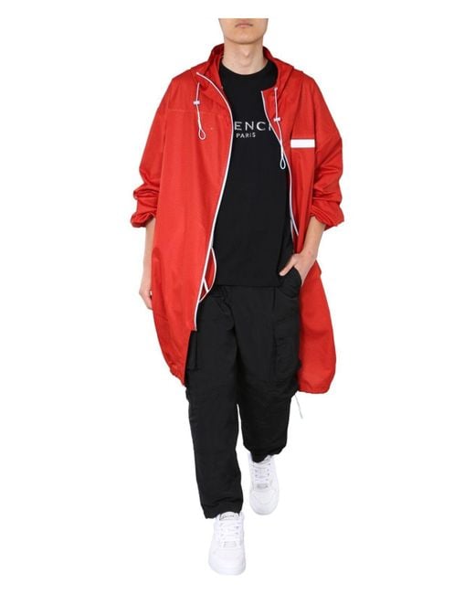 Givenchy Red Oversize Fit Parka for men