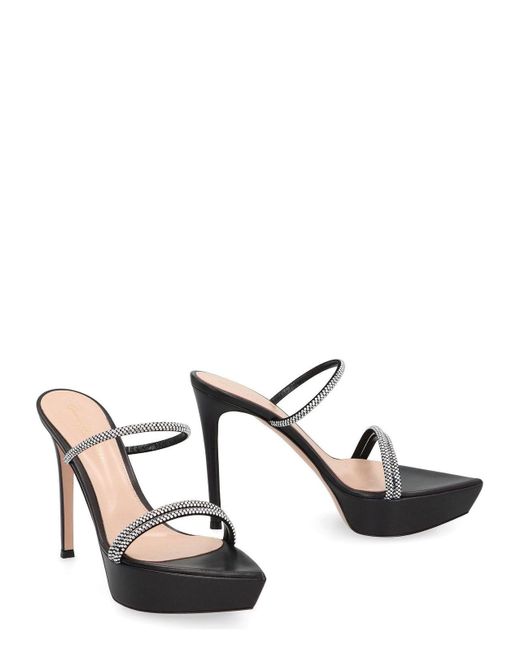 Gianvito Rossi Black Leather Mules